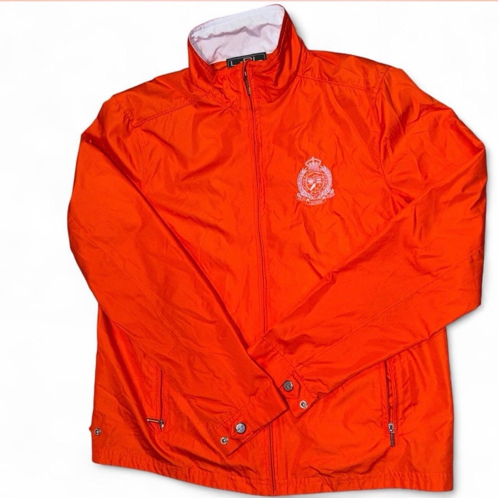 Vintage Old Money Orange Ralph Lauren windbreaker jacket